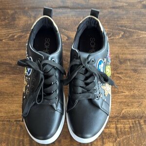 Soho  Women's Black Emoji Action Sneakers Size 8